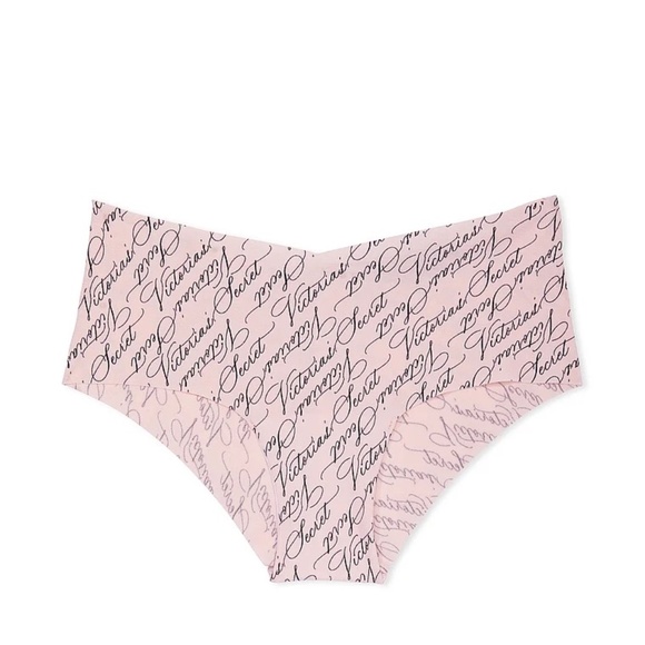 Victoria's Secret No Show Cheeky Panty Purest Pink Victoria Script S NEW - Picture 2 of 6